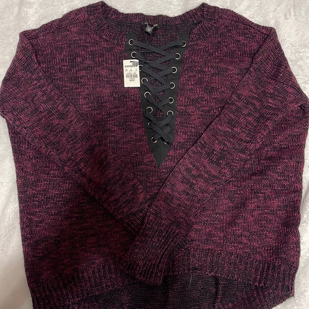 Lace Up express sweater